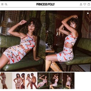 Princess Polly Multicolor Knit Sweater Halter Dress